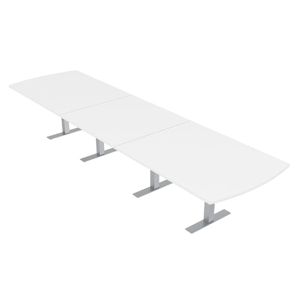 45 in W, 166 in L, 29 in H, Engineered Wood Top, White